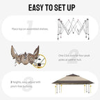 CROWN SHADES 13x13 Pop Up Gazebo, Canopy Tent, Gazebos on Clearance - Image 4