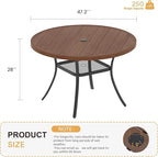 VICLLAX 47.2" Round Patio Table - Image 2