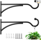 11 Inch 2 Pack Heavy Duty Plant Hangers Outdoor, Metal Plant Brackets by saffruff