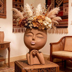Face Flower Pot Head Planter, Girl Heads Flowerpot, Lady Faces Plant Pot - Image 8