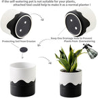 Nihow Self Watering Plant Pot: 6 Inch Ceramic Planter - Image 4