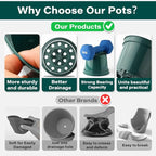 BTPLASTIK 15 Pack 6 Inch Plant Pots - Image 4