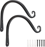 FEED GARDEN 2 Pack 8 Inch Hanging Plant Bracket Wall Hooks Decorative Plant by FEEDGARDEN