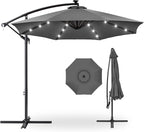 Best Choice Products 10ft Solar LED Offset Cantilever Hanging Market Patio by BestChoiceProducts