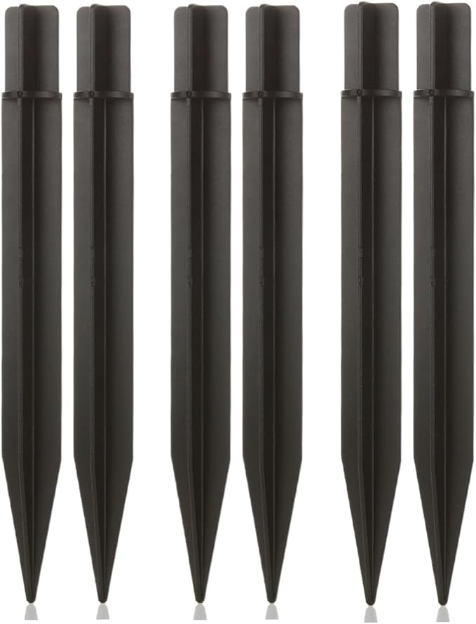 8.25" Reinforced ABS Plastic Solar Ground Spikes by Unknown