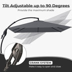 Grand patio Sunbrella 10x10 FT Cantilever Umbrella - Image 5