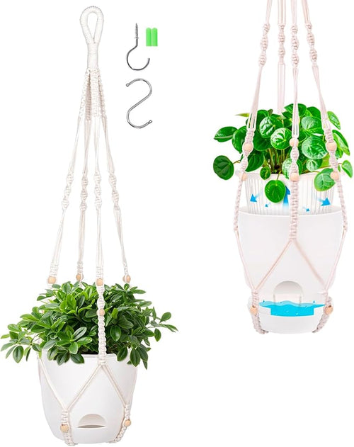 2-Pack 5.7-Inch Self-Watering Hanging Planters by QCQHDU