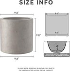 Kante 9.8" Dia Round Concrete Planter, Modern Style Large Cylindrical Plant Pot - Image 2