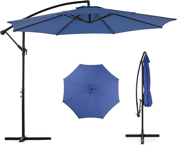 OLIXIS 10FT Offset Patio Umbrella, Cantilever Table Umbrellas - Image 7