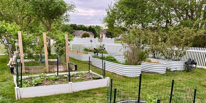 A ANLEOLIFE Set of 6, 18 Inch Tall Antique White Raised Garden Beds Kit - Image 7