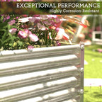 2 Pack Tall 8x3FT Corrugated Galvanized Steel Raised Garden Bed Outdoor - Image 4