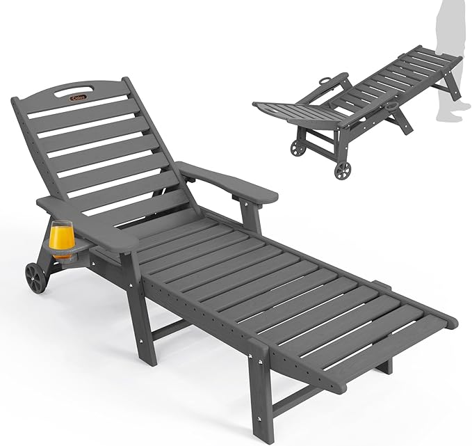Ciokea Lounge Chair Outdoor, Oversized Chaise Lounge Chair by CIOKEA