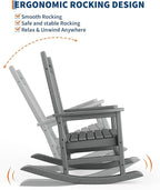 GarveeLife Poly Lumber Rocking Chair Outdoor - Image 3