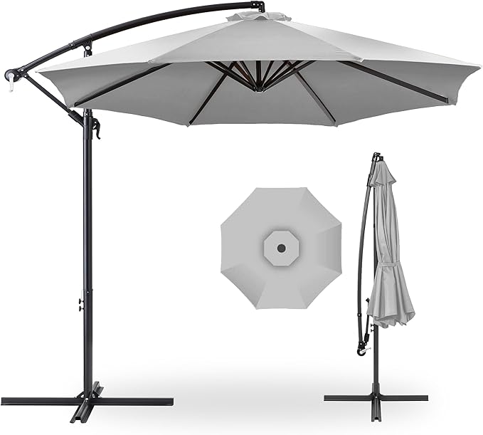 Best Choice Products 10ft Offset Cantilever Hanging Market Patio Umbrella by BestChoiceProducts