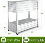 2-Tier Galvanized Raised Garden Bed - Image 2
