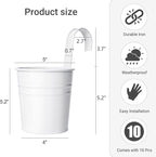 Dahey 10 Pcs Hanging Flower Pots Metal Iron Bucket Planter - Image 2