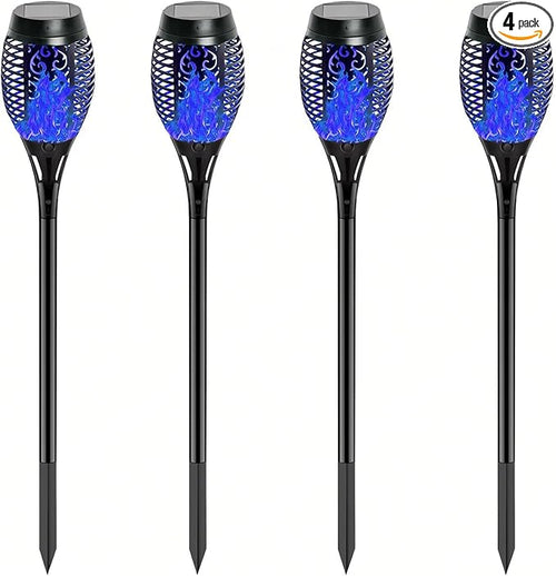 4 Pack Outdoor Solar Flame Light, Solar Lights Outdoor by Unknown