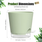 Plant Pots 8 Inch Self Watering Pots, 2 Pack Plastic Planters - Image 5