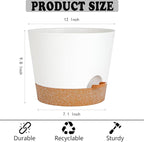 12+12Inch 2Pack Large Flower Pots - Image 3