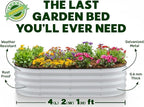 Plant & Plot Galvanized Raised Garden Beds Outdoor // 4×2×1 ft Planter Raised - Image 5