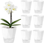 6 Pack Self Watering Plant Pots 6 Inches Self-Watering Planters by Planterhoma