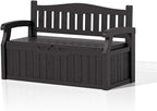 Patiowell 75 Gallon Plastic Storage Bench, Water-Resistant Deck Box - Image 8