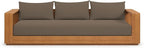 Modway Tahoe Acacia Wood Outdoor Patio Sofa in Natural Cocoa - Image 3