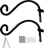 Hourleey 2 Pack Plant Hanger Outdoor, 8 Inch Heavy-Duty Hanging Plant Hook by Hourleey