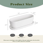 E-liu Oval Ceramic Planter Pot - Image 2