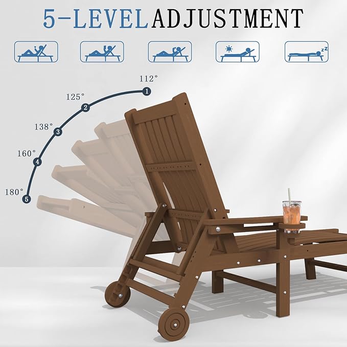 Patio Chaise Lounge Chair, Oversized Lounge Chair Outdoor - Image 4