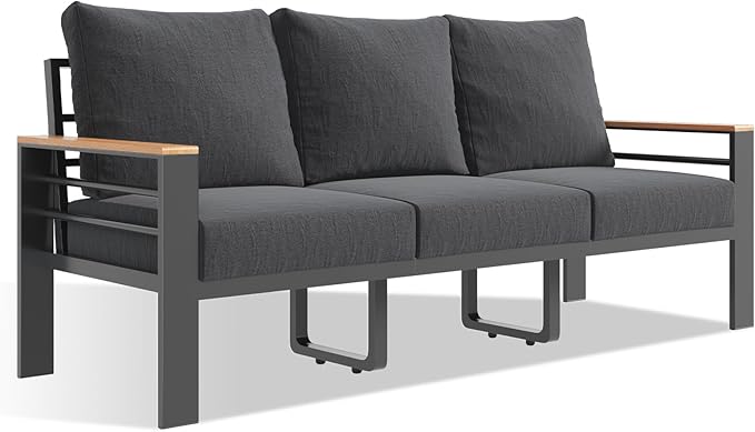 Aoxun Aluminum Patio Furniture Set 3 Seats, Oversized Outdoor Sectional by Aoxun