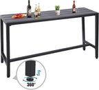 Outdoor Bar Table, Patio Console Pub Height Table - Image 7