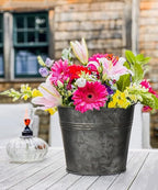 Briful 5 Size Galvanized Buckets Rustic Farmhouse Metal Bucket Galvanized - Image 5