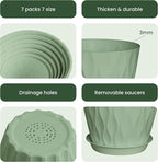 Plastic Plant Pots, 7/6.5/6/5.5/5/4.5/4 inch Flower Pots - Image 4