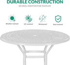 VIVIJASON 5-Piece Patio Swivel Bar Stools Set, All Weather Cast Aluminum - Image 4