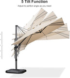 PURPLE LEAF 8.8' X 8.8' Right-left Tilt Patio Umbrella - Image 8