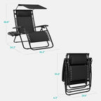 Best Choice Products 30” Wide Folding Zero Gravity Outdoor Recliner Patio - Image 2