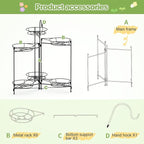 Heavy Duty Metal Plant Stand, Indoor Outdoor Plant Shelf & Rack - Image 6