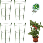 4 Pack Tomato Cage for Garden Plant Support, 18 inches Small Tomato Cages by HOYEJYOU