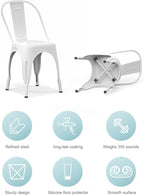Nazhura Metal Dining Chair Farmhouse Tolix Style - Image 3