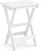 LUE BONA 27 inch Folding Side Table, HDPS Outside End Table - Image 7