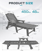 Ciokea Lounge Chair Outdoor, Oversized Chaise Lounge Chair - Image 3