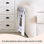 Delxo Folding Step Stool 17.5 Inch White Step Stools - Image 6