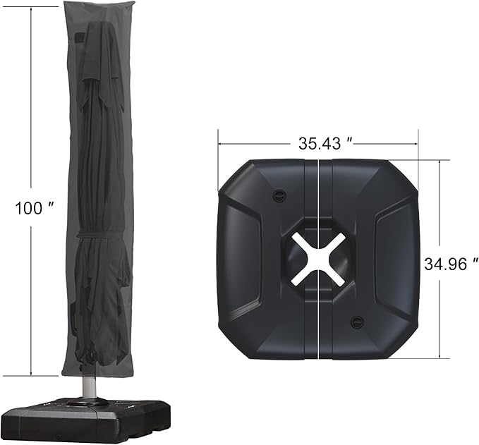 PURPLE LEAF 9'×11.5' Cantilever Patio Umbrella - Image 4