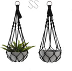 Artilady Black Plant Hanger Macrame Hanging Planter by Artilady