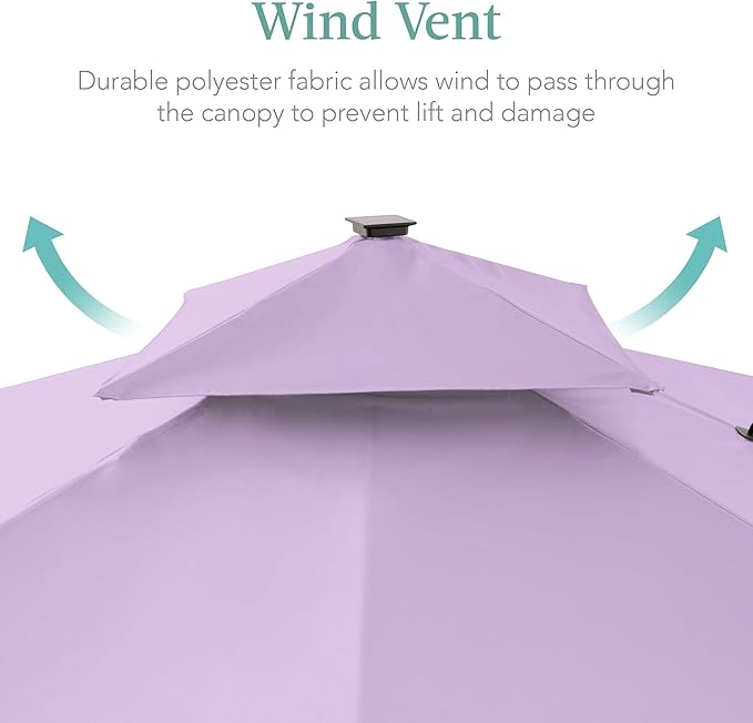 Best Choice Products 10x10ft Cantilever Patio Umbrella w/Base Included - Image 6