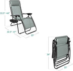 Best Choice Products Set of 2 Adjustable Steel Mesh Zero Gravity Lounge Chair - Image 3