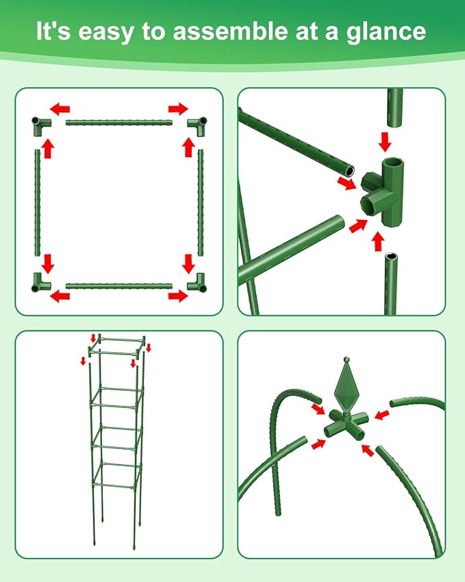 Garden Trellis for Climbing Plants Outdoor & Indoor - 6Ft Tall Rustproof Plant - Image 5