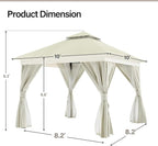 LAUSAINT HOME Semi-Permanent Outdoor Patio Gazebo 10'x10', Heavy Duty Party - Image 3