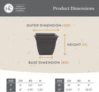 The HC Companies 6 Inch Eclipse Square Planter Pots - Image 5